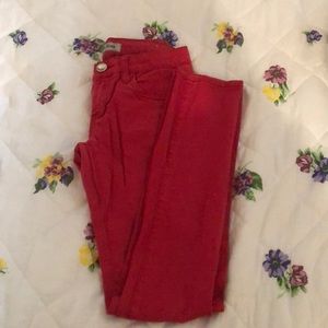 Red jeans